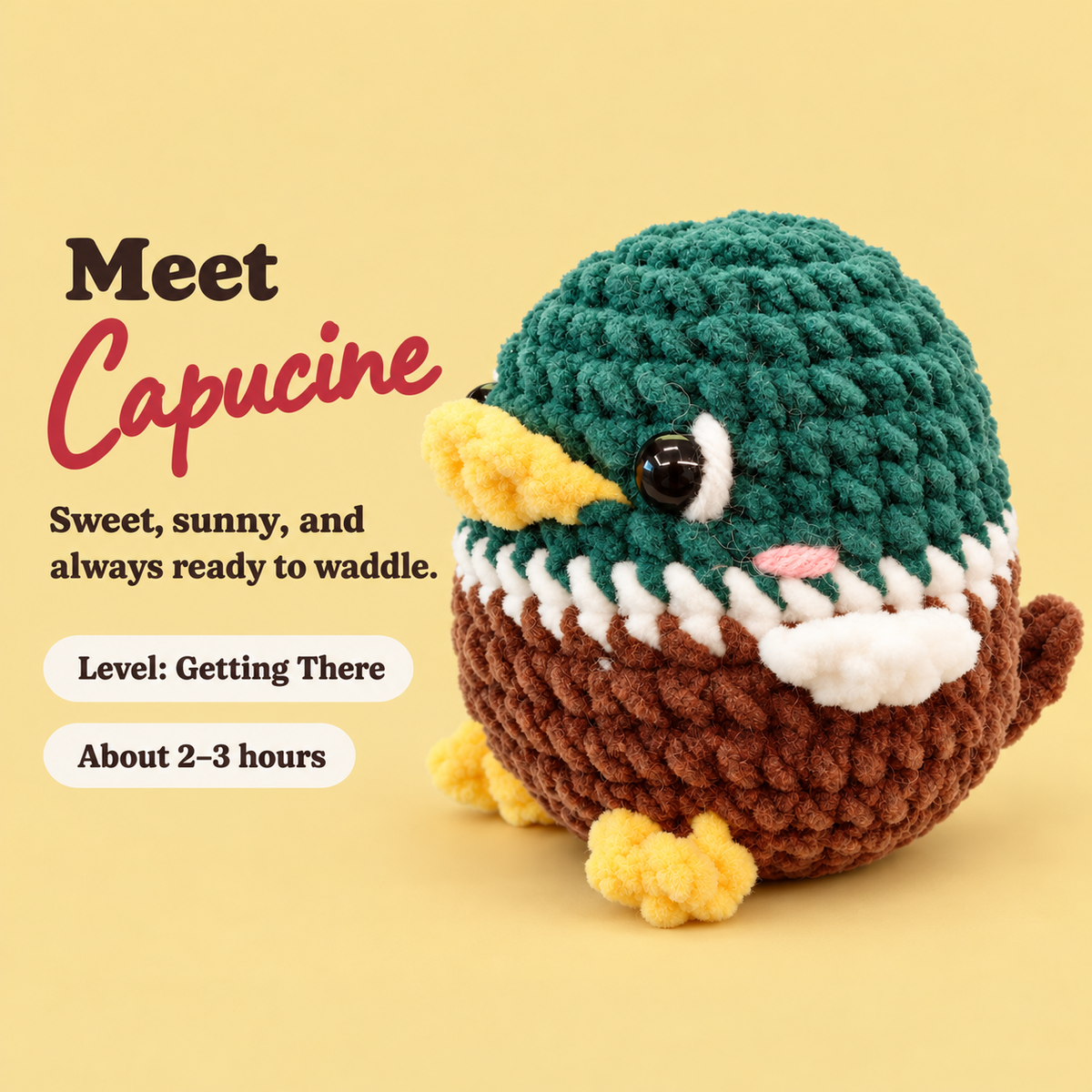 Capucine the Duck – Beginner Crochet Kit