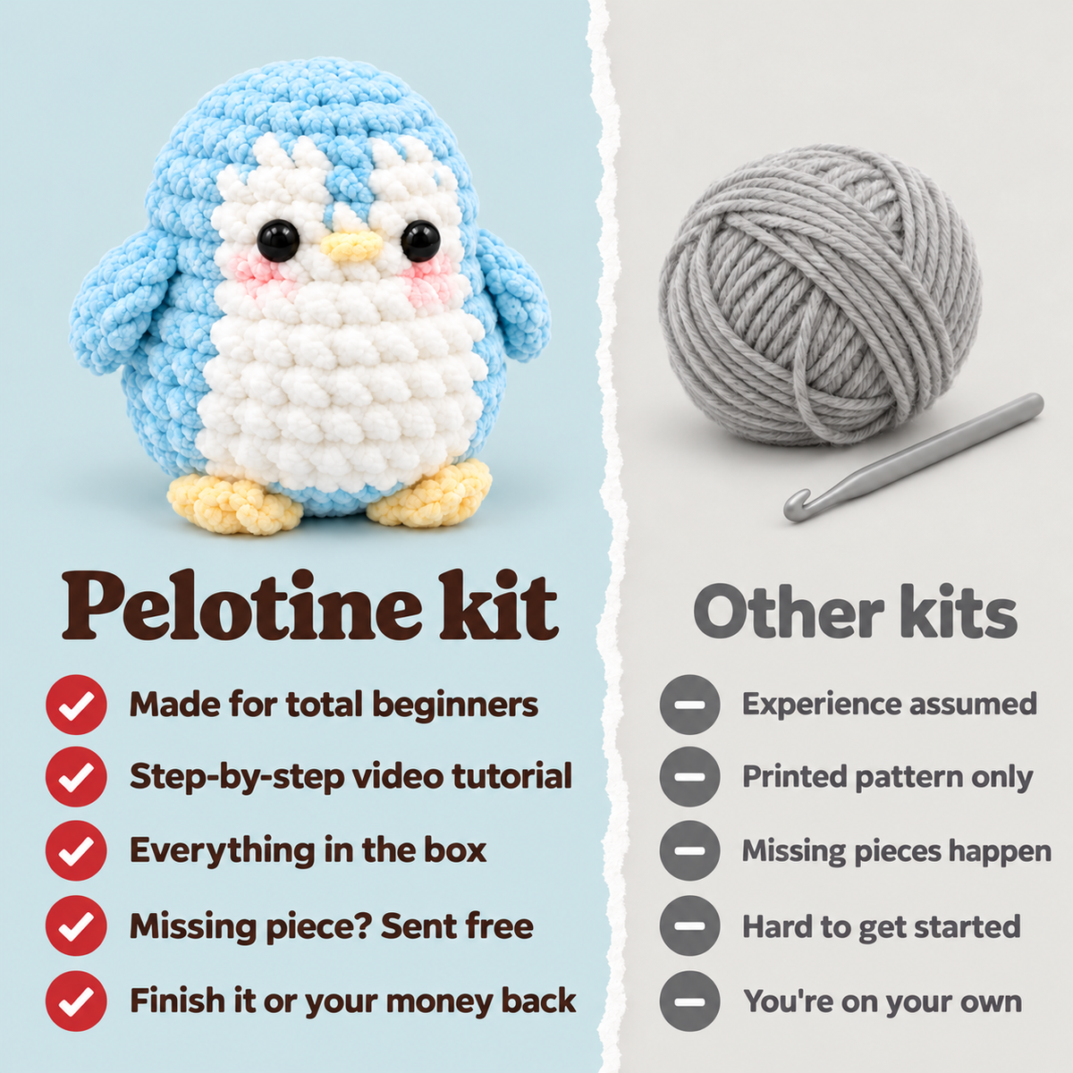 Gaston the Penguin – Beginner Crochet Kit