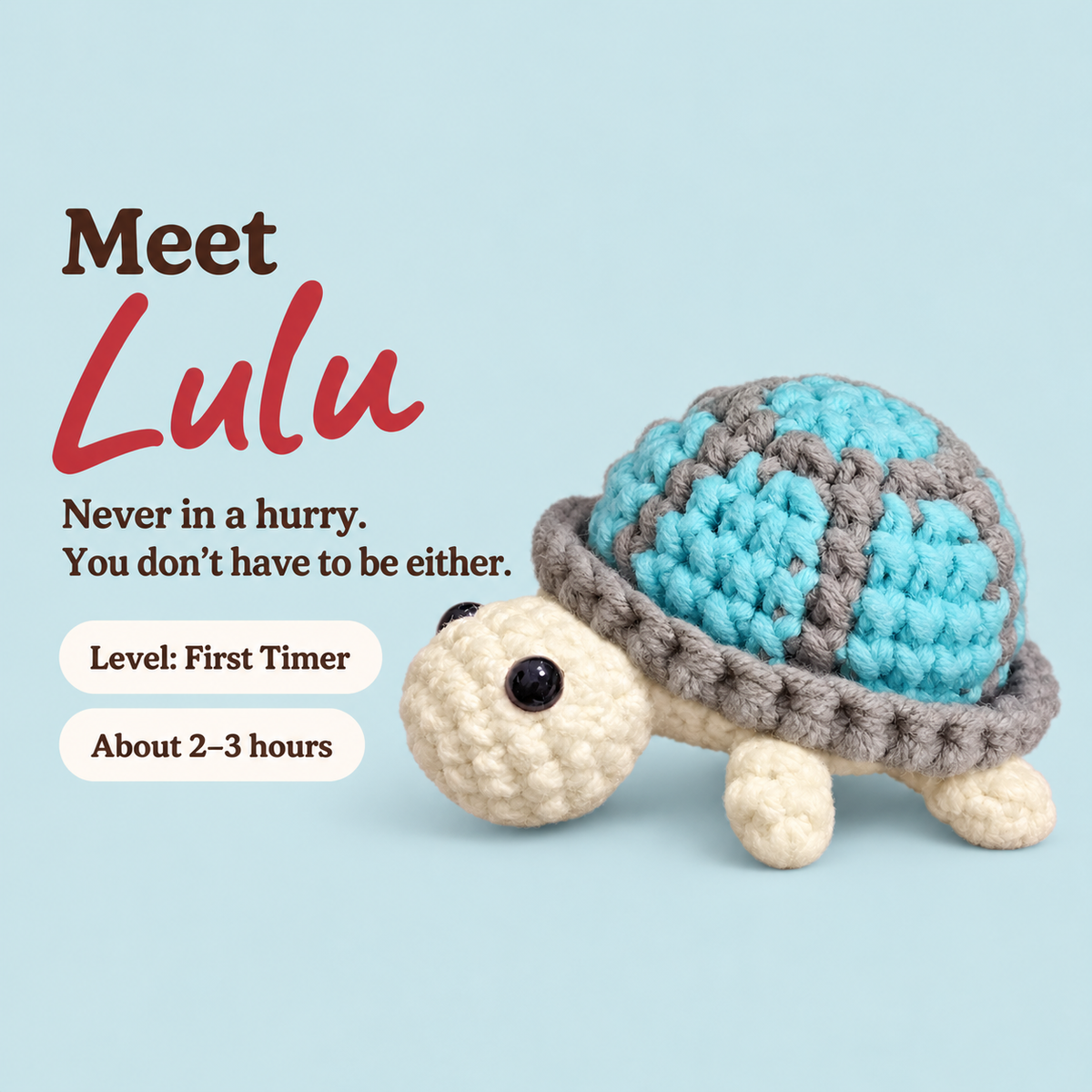 Lulu the Turtle – Beginner Crochet Kit