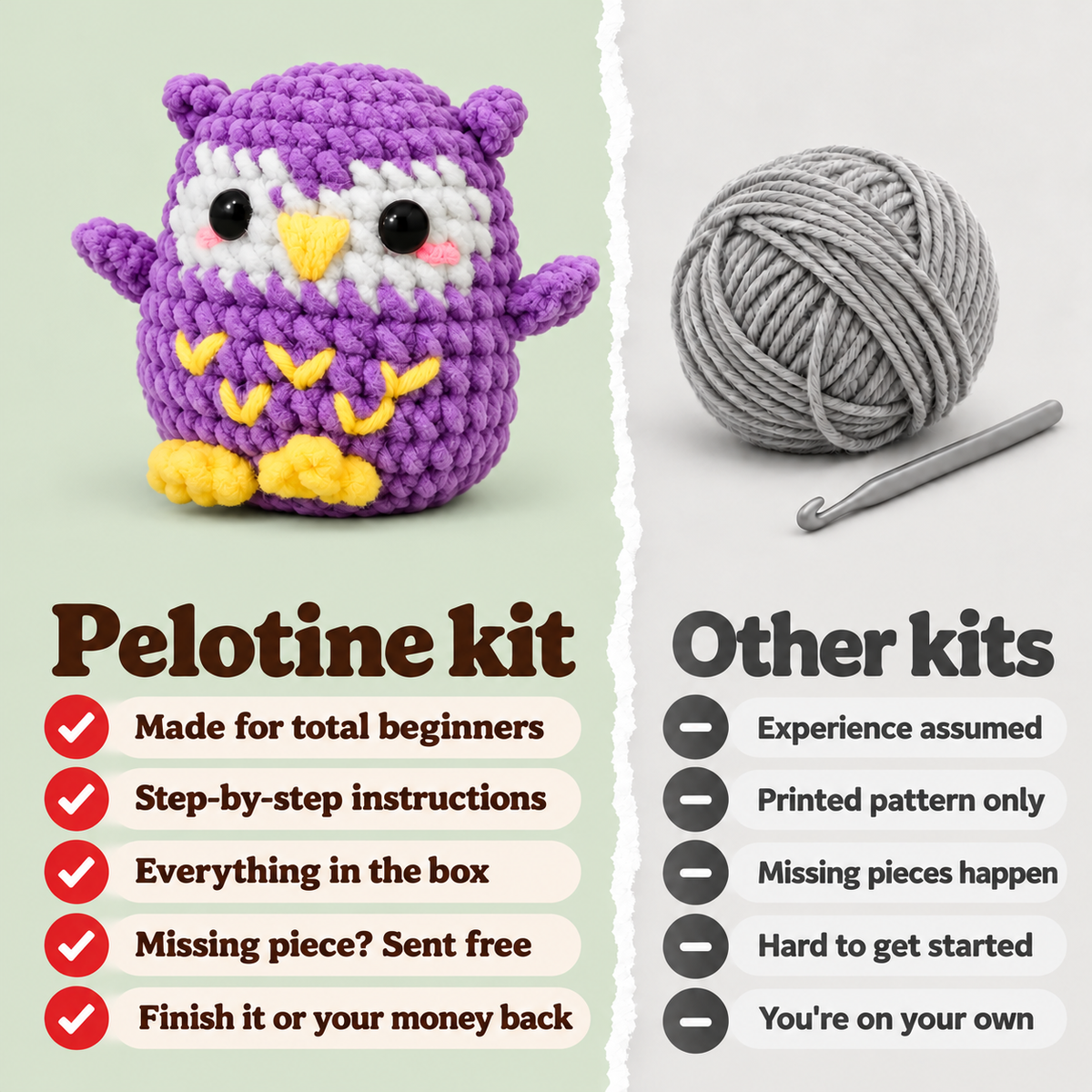 Chouquette — Pelotine vs other kits