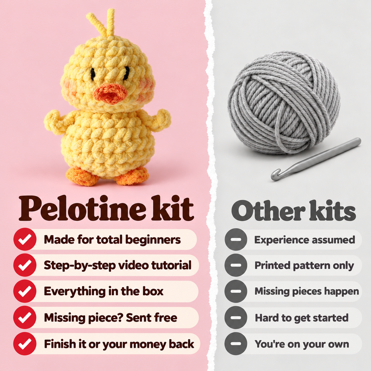 Plume — Pelotine vs other kits